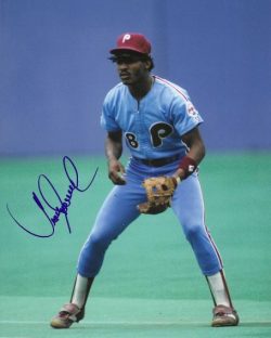 AUTOGRAPHED JUAN SAMUEL 8x10 Philadelphia Phillies Photo