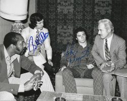 AUTOGRAPHED BOBBY VALENTINE & JOHN D'ACQUISTO 8x10 MARVIN MILLER photo