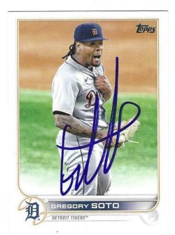 Autographed GREGORY SOTO Detroit Tigers 2020 Topps Card