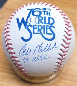 Autographed BILL MADLOCK Official 1979 World Series Major League Baseball