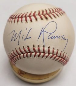 Autographed MIKE RAMSEY Rawlings Official Major League Baseball with COA