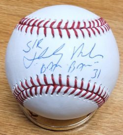 Autographed "Sir" HENSLEY MEULENS "Bam Bam" Rawlings Official Major League Baseball