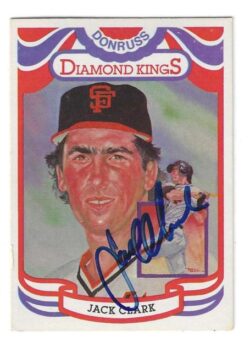Autographed JACK CLARK San Francisco Giants 1984 Donruss Diamond King
