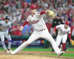 Autographed NICK NELSON 8X10 Philadelphia Phillies Photo