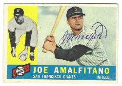 Autographed JOE AMALFITANO San Francisco Giants 1960 Topps Card