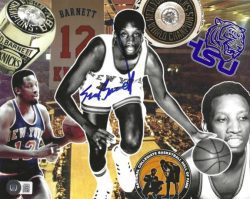 Autographed DICK BARNETT 8X10 New York Knicks Photo Beckett