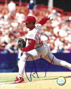 AUTOGRAPHED RICKY BONES  8X10 Cincinnati Reds Photo