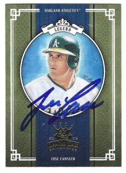 Autographed JOSE CANSECO Oakland A's 2005 Donruss Diamond King Card