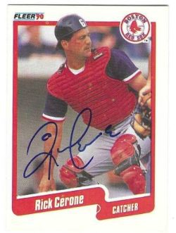 Autographed RICK CERONE Boston Red Sox 1990 Fleer Card