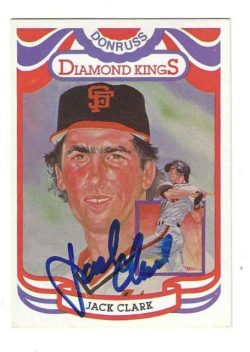 Autographed JACK CLARK San Francisco Giants 1984 Donruss Diamond King