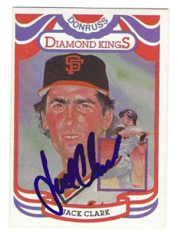 Autographed JACK CLARK San Francisco Giants 1984 Donruss Diamond King