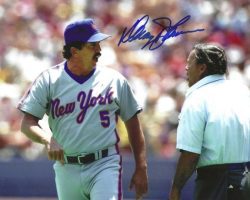 Autographed DAVEY JOHNSON 8X10 New York Mets photo with COA