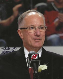Autographed  MIKE "DOC" EMRICK 8X10 New Jersey Devils Photo