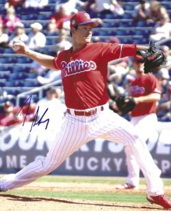 AUTOGRAPHED DREW ANDERSON 8X10 Philadelphia Phillies Photo