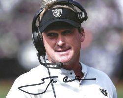 Autographed JON GRUDEN 8X10 Oakland Raiders photo