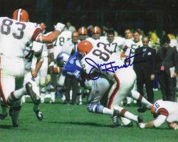 Autographed JIM HOUSTON 8X10 Cleveland Browns Photo
