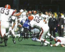Autographed JIM HOUSTON 8X10 Cleveland Browns Photo