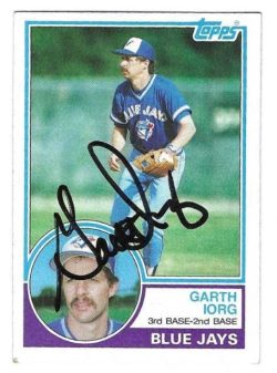 Autographed GARTH IORG Toronto Blue Jays 1983 Topps Card