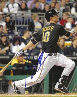Autographed JORDY MERCER 8X10 Photo Pittsburgh Pirates