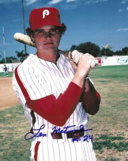 AUTOGRAPHED LEN MATUSZEK 8x10 Philadelphia Phillies Photo