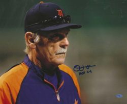 AUTOGRAPHED JIM LEYLAND "HOF 24" 8X10 Detroit Tigers Photo
