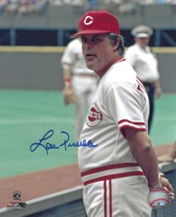 AUTOGRAPHED LOU PINIELLA  8X10 Cincinnati Reds Photo