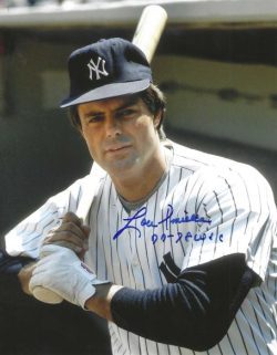 AUTOGRAPHED LOU PINIELLA "77-78 WSC" 8X10 NEW YORK YANKEES photo