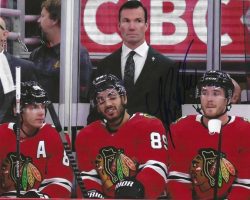 Autographed LUKE RICHARDSON 8X10 Chicago Blackhawks Photo