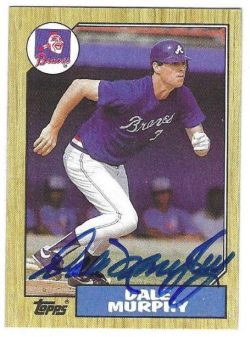 Autographed DALE MURPHY Atlanta Braves 1987 Topps Card