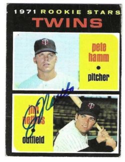 Autographed JIM NETTLES Minnesota Twins 1971 Topps Card