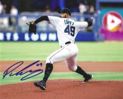 AUTOGRAPHED PABLO LOPEZ 8X10 Miami Marlins Photo