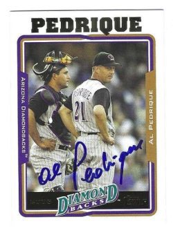 Auotgraphed AL PEDRIQUE Arizona Diamondbacks 2005 Topps Card