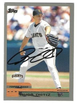 Autographed RUSS ORTIZ San Francisco Giants 2000 Topps Card