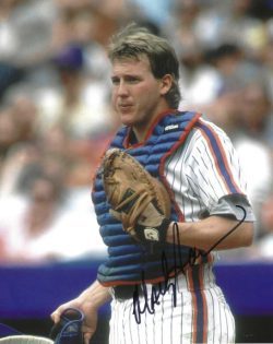 AUTOGRAPHED MACKEY SASSER 8x10 New York Mets photo