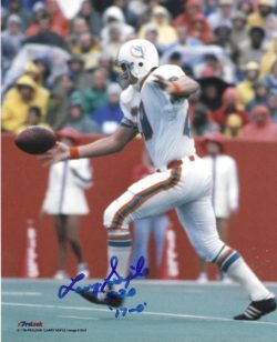 Autographed LARRY SEIPLE 8X10  Miami Dolphins photo