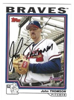 Autographed JOHN THOMSON Atlanta Braves 2004 Topps Card