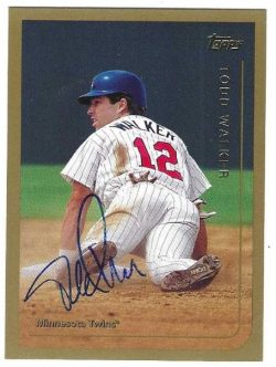 Autographed TODD WALKER Minnesota Twins 1999 Topps Card