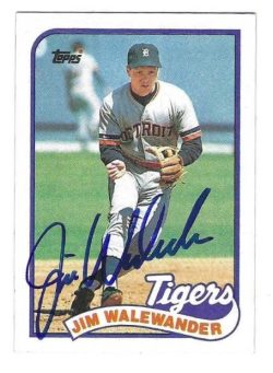 Auotgraphed JIM WALEWANDER Detroit Tigers 1989 Topps Card