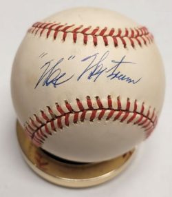 Autographed WES WESTRUM Official National League Baseball