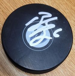 Autographed BROCK BOESER Vancouver Canucks Hockey Puck