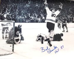 Autographed Bobby Clarke  "HOF 87" 11x14 Philadelphia Flyers Photo with COA