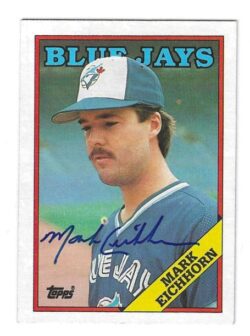 Autographed MARK EICHHORN Toronto Blue Jays 1988 Topps Card