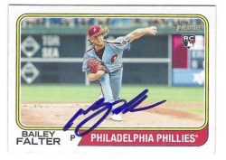 Autographed BAILEY FALTER Philadelphia Phillies 2023 Topps Heritage Card
