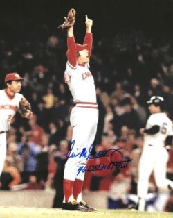 AUTOGRAPHED Will McEnaney "76 WS Last Out" 8x10 Cincinnati Reds Photo