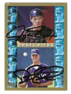 Autographed JAYSON WERTH and DAN REICHERT 1998 Topps Card #493