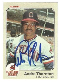 Autographed ANDRE THORNTON Cleveland Indians 1983 Fleer Card