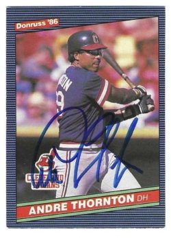 Autographed ANDRE THORNTON Cleveland Indians 1986 Donruss Card