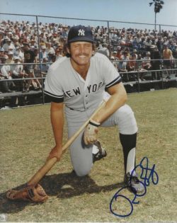 AUTOGRAPHED  RON BLOMBERG 8X10 New York Yankees Photo