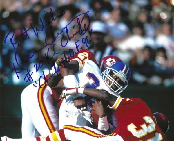 Autographed DERON CHERRY 8x10 Kansas City Chiefs Photo