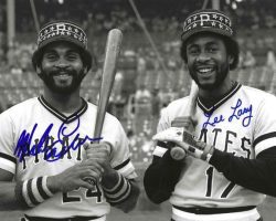 Autographed MIKE EASLER and LEE LACY 8X10 Pittsburgh Pirates Photo